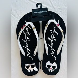 Karl Lagerfeld Paris flip flops